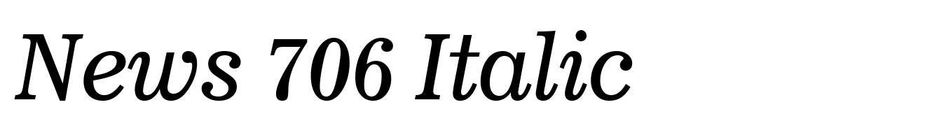 News 706 Italic